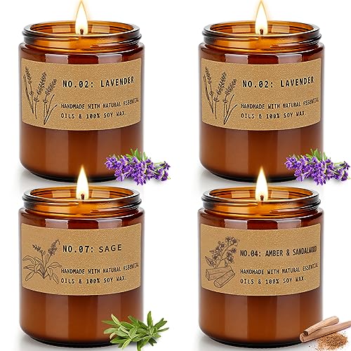 Aromatherapy Candles for Home Scented, Candle Gift Set for Stress Relief