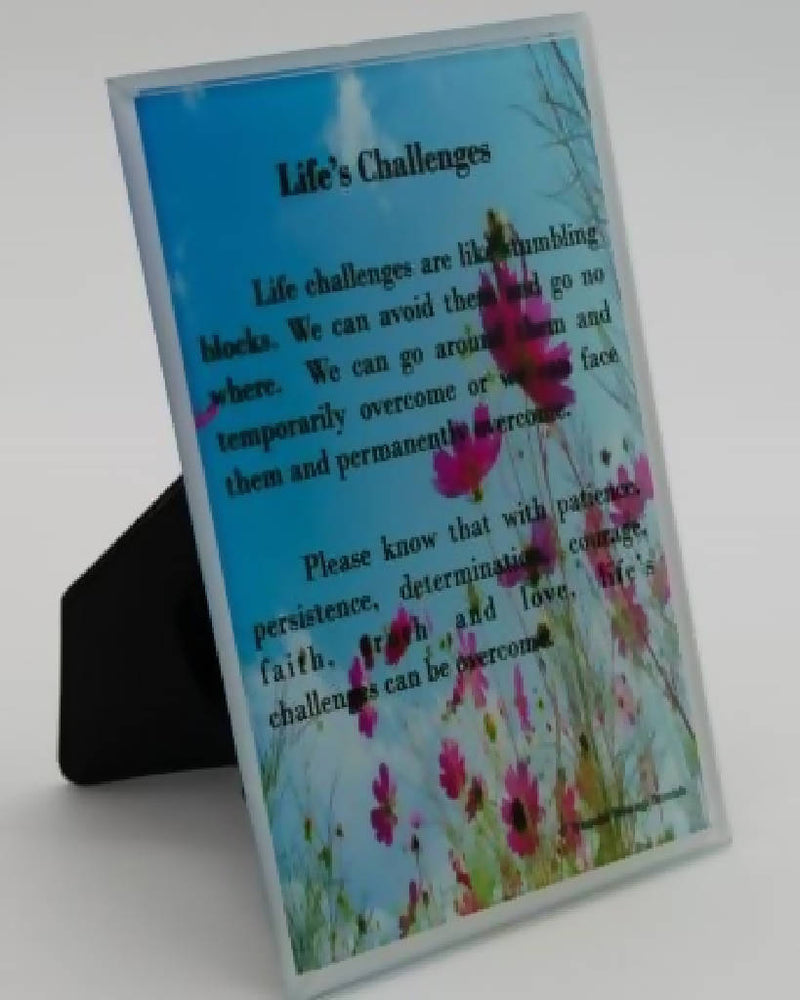 Decorative Glass Plaque - Life Challenges - The Triangle
