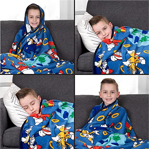 Franco Kids Bedding Super Soft Plush Throw Blanket, 62 in x 90 in, Sonic The Hedgehog, Anime
