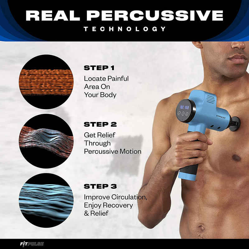 Muscle Massage Gun (Aqua Blue) - The Triangle