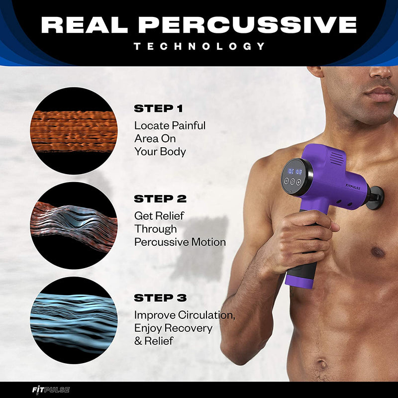 Muscle Massage Gun (Purple) - The Triangle