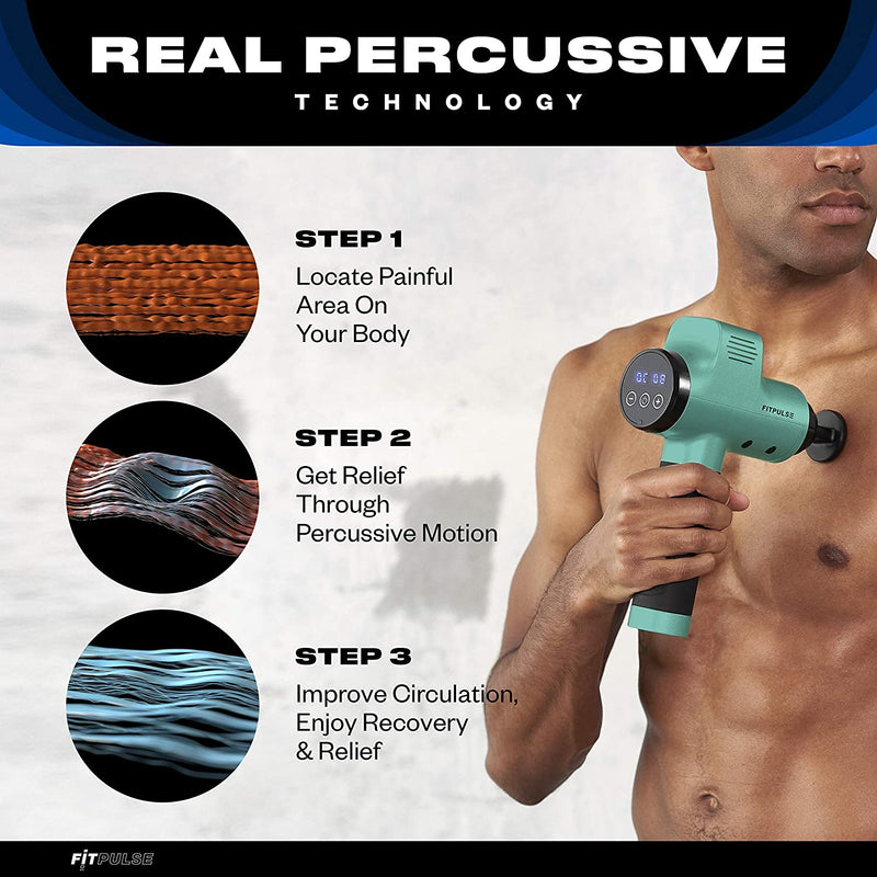 Muscle Massage Gun (Teal) - The Triangle