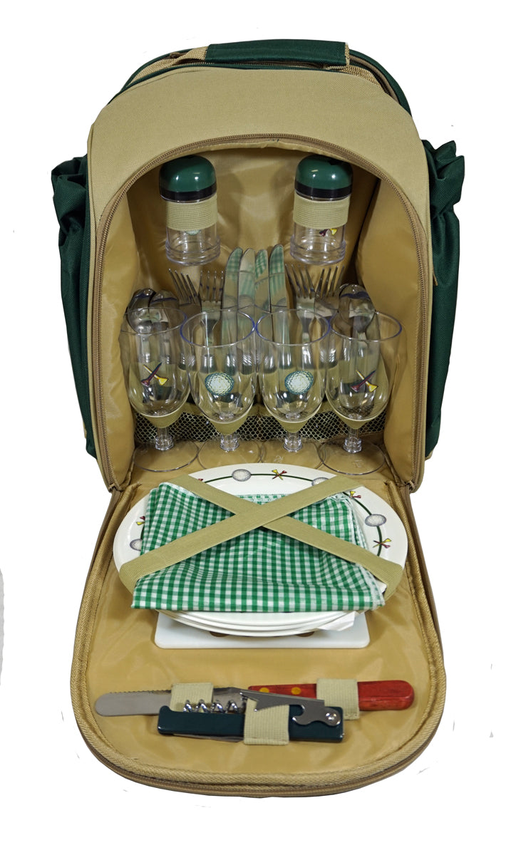 Picnic Basket Back Pack - 32 Piece Set - The Triangle
