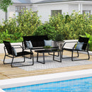 [Pre-order] Corvus Yorkdale 4-piece Outdoor Sling Fabric Conversation Set - The Triangle
