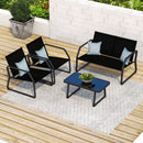 [Pre-order] Corvus Yorkdale 4-piece Outdoor Sling Fabric Conversation Set - The Triangle