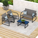 [Pre-order] Corvus Yorkdale 4-piece Outdoor Sling Fabric Conversation Set - The Triangle