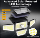 4 Head Solar Sensor Outdoor Garden Exterior Design Modern 270 LED Solar Outdoor Lights Wall Light Outdoor - The Triangle
