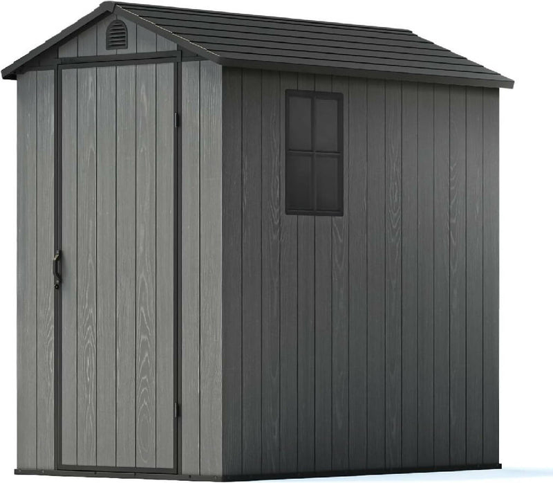 Patiowell 4X6 Plastic Shed for Outdoor Storage,Resin Shed with Window
