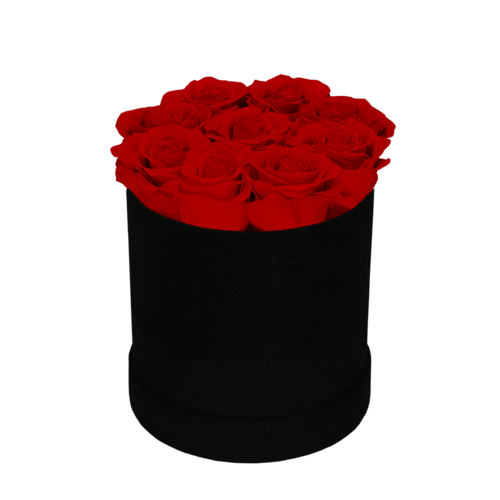 Real Touch Silk Rose Flat Bouquet [Red] - The Triangle