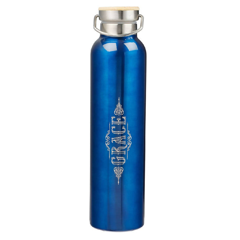 Grace steel blue water bottle