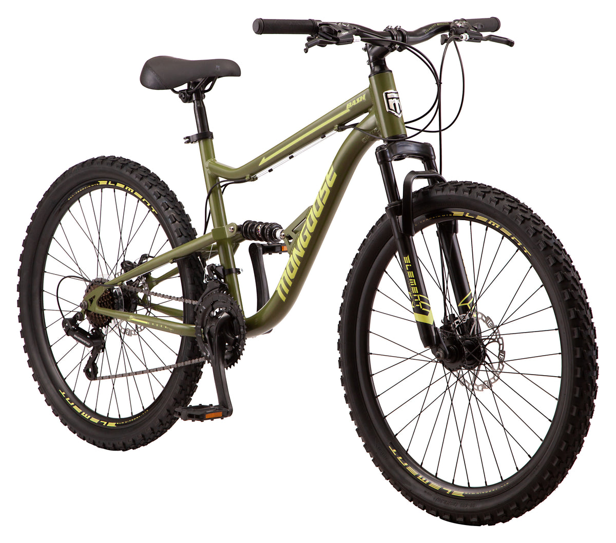 Pre order Mongoose Bash Suspension mountain bike 21 speeds 26 inch