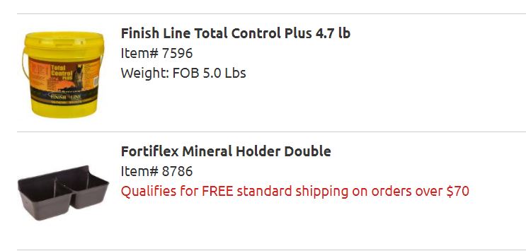 Finish Line Total Control Plus 4.7 lb and Fortiflex Mineral Holder Double